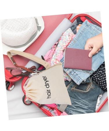 Baluue 20 Pcs Hair Dryer Storage Bag Canvas Shopping Bags Canvas Cosmetic Bag Cosmetics Bag Fabric Beige - Buy Online on GoSupps.com