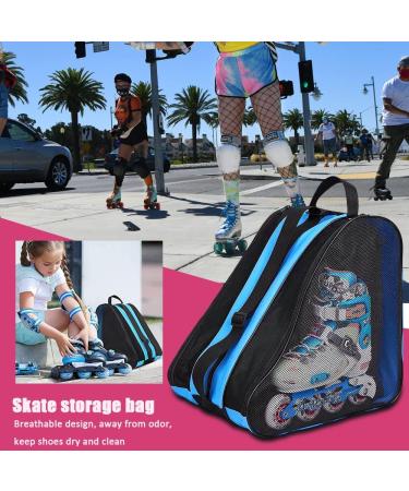 Nusogon Roller Skate Bag | Adjustable Shoulder Strap | Breathable Oxford Cloth | Skating Shoes Storage | Blue | Women Men Adults - Buy Online on GoSupps.com
