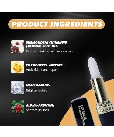 INSEEK Lightening Lip Balm for Dark Lips 2Pcs Lip Lightening Balm for Smokers Long-Lasting Hydration Soften Dry Cracked Dull Lips Gentle Exfoliation Reduce Fine Lines - Buy Online on GoSupps.com