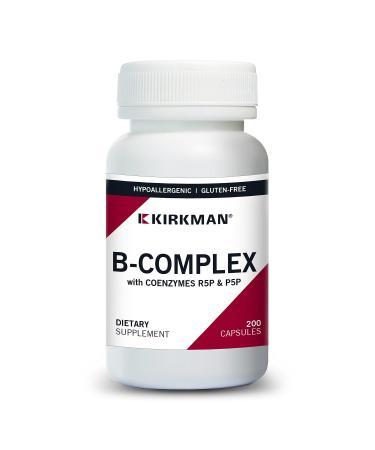 Kirkman B-Complex with CoEnzymes R5P & P5P - Hypoallergenic - 200 Vegetarian Capsules