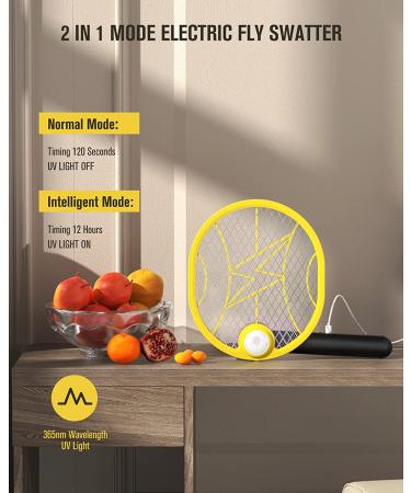 Sahara Sailor Electric Fly Swatter 2-IN-1 Bug Zapper with UV Light | Rechargeable & High-Voltage | Foldable Mosquito Zapper for Indoor & Outdoor Use - Buy Online on GoSupps.com