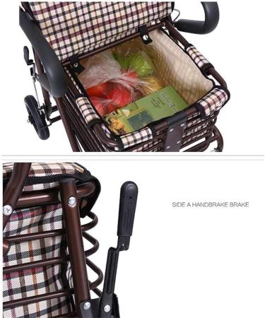 Walker Assisted Armrest Rollator with Seat Scooters Senior Shopping Scooter Folding Seat Interesting - Buy Online on GoSupps.com