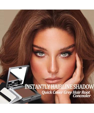 Instant Hairline Shadow Powder - Cover Grey Hair & Root Concealer - Long Lasting - Light Brown - Buy Online on GoSupps.com