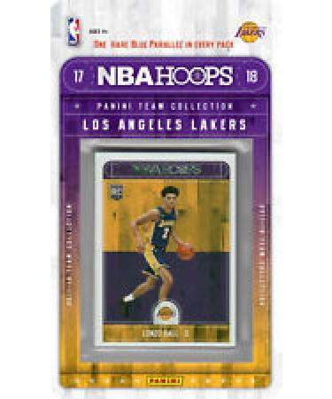 2017-18 NBA Hoops Los Angeles Lakers Factory Sealed Team Set (11 Cards)