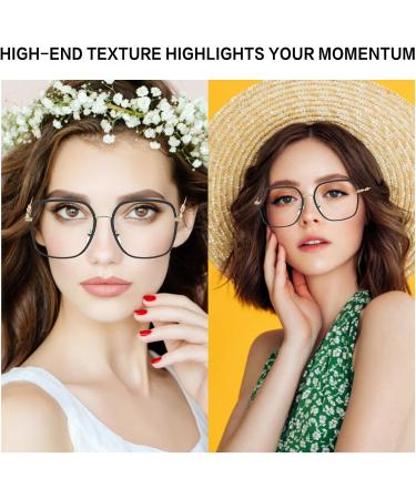 Stylishly Oversized Ultralight Reading Glasses 1.0 for Men & Women | Cozy Blue Light Filter Computer Readers | Large Frame Glare-Free Presbyopia Glasses for Big Heads/Faces - Buy Online on GoSupps.com