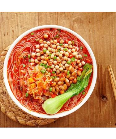 Mkostlich Hot and Sour Rice Noodles Instant Vermicelli Spicy and Sour Thin Sweet Potato Noodles Chinese Authentic Snacks 5 packs Suan La Fen  - Buy Online on GoSupps.com
