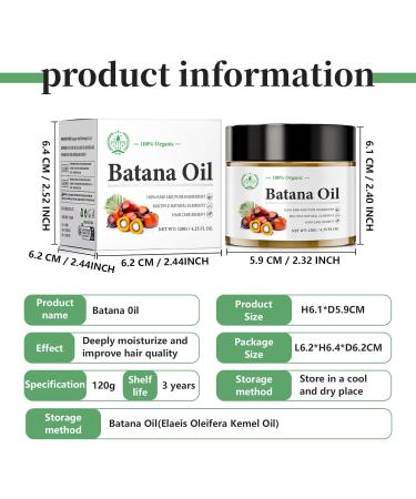 120ml Raw Batana Oil Butter 100% Organic Batana Oil for Hair Growth and Repair Unrefined Batana Oil for Hair Growth dr sebi Nourishes Dry Scalp Prevents Hair Loss and Enhances Hair Thickness - Buy Online on GoSupps.com