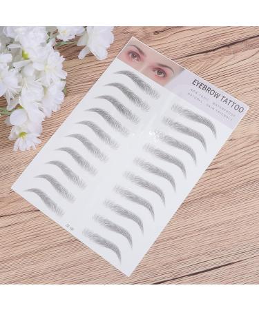 Housoutil 2pcs 3d Eyebrow Stickers Eyebrow Hair Eyebrow Transfer Stickers 6 Stickers Water Proof ze008 Black - Buy Online on GoSupps.com