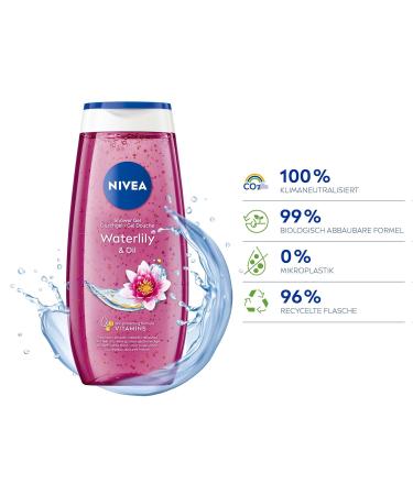 Nivea Waterlily & Oil Shower Gel 250 ml | pH-Skin-Neutral Care | Nourishing Oil Beads | Fresh Fragrance | Buy Online Internationally - Buy Online on GoSupps.com