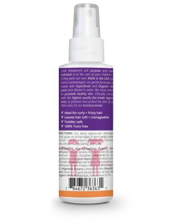 Organic Hair Detangler Spray for Kids - Natural Aloe & Vitamins Chemical-Free Leave-In Conditioner (2 Pack) - USA Made - Buy Online on GoSupps.com