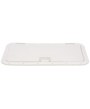 Seachoice White Handle Hatch, 10 in. X 20 in, Stainless Steel Hinge