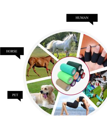 Self Adhesive Bandage Tape - Cohesive Medical Wrap for Athletes & Pets | 1 Inch x 5 Yards | 12 Count - Dark Skin Option - Buy Online on GoSupps.com