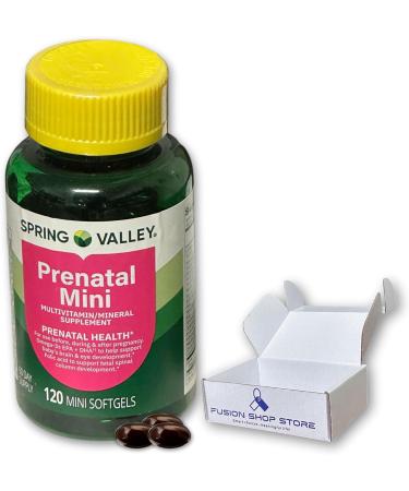 Prenatal Vitamins for Women- 120 Mini Softgels Multivitamin/Multimineral (Pack of 1) Boxed by Fusion Shop Store - Buy Online on GoSupps.com