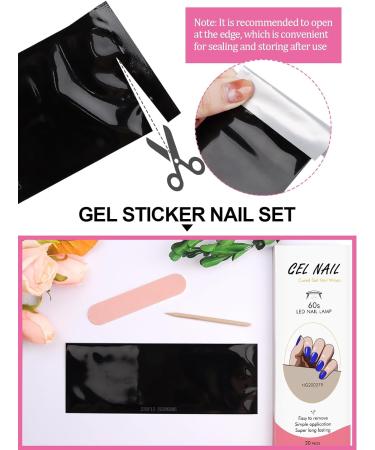 Kalolary 20PCS Nail Adhesive Wrap Nail Gel Polish Strips Full Wraps Nail Polish Stickers Cured Gel Nail Strips Self-Adhesive Gel Nail Wrap Stickers Decals(UV/LED Lamp Required) (Klein Blue) - Buy Online on GoSupps.com