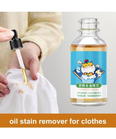 Fovolat Laundry Stain Remover | Professional Oil & Grease Cleaner | 30ml Odor Detergent Booster Food Carpet Upholstery Cleaner For Clothes Laundry Carpets Mattress & Upholstery - Buy Online on GoSupps.com