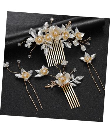 minkissy 4 Sets Hair Accessories Wedding Hair Comb Bride Hair Decor Bridal Rhinestone Headpiece Hair Decorations Pearl Trim Bride Hairpin Romantic Bridesmaid Rhinestones Zinc Alloy - Buy Online on GoSupps.com