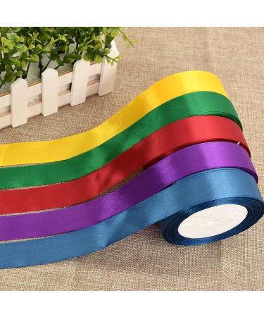 TONIFUL 1 x 125 Yards Satin Ribbon Rolls - Mixed Dark Color Set for Gift Wrapping and Crafting - Buy Online on GoSupps.com