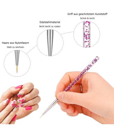FANTESI 8-Piece Nail Art Brush Set - Dotting Tools & Acrylic Brushes for Manicure Salon & Home Use - Buy Online on GoSupps.com