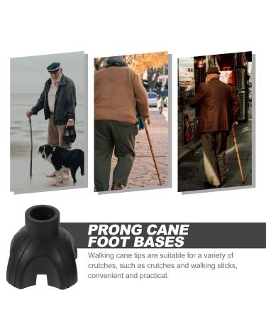 Lurrose Foot Pads Replacement Crutch Rubber Feet - 4pcs Walking Stick Accessories for Seniors | Durable & Non-Slip - Buy Online on GoSupps.com