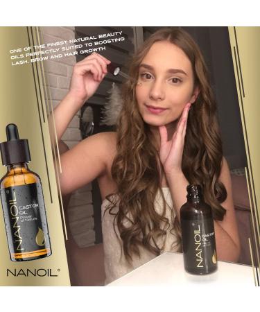 Nanoil Castor Oil 50ml - Pure Organic Cold-Pressed Castor Oil for Hair Body & Face Care - Natural Health Solution - Buy Online on GoSupps.com