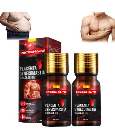 Furzero NiceShape Deer Placenta Gynecomastia Massage Oil Gynecomastia Heating Oil Gynecomastia Firming Oil For Men (2Pcs)