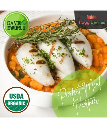 Huggiberries Organic Rosemary Leaves-Spice 3.5 OZ (100g) - Pure High Aromatic Flavor for Meat, Vegetables & Soup | USDA Approved, GMO & Gluten Free, Raw Vegan - Immunity Boosting & Wellness Support - Buy Online on GoSupps.com