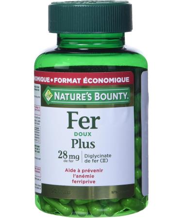 Nature's Bounty Gentle Iron Plus 28mg - 150 Capsules | Iron Deficiency Anemia Prevention - Buy Online on GoSupps.com