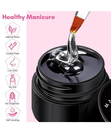Makartt 3-in-1 Hard Gel Top Coat - Long Lasting UV Gel Nail Polish with Glossy Finish | Strengthens & Enhances Nail Charms | 8ML for Home Use & Beauty Gifts - Buy Online on GoSupps.com