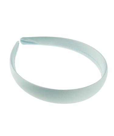 GIRLS School Uniform Birthday Party Wedding Dance Recital Play Bridesmaid Flower Girl Special Occasion Hair Accessories Plain Satin 2cm Short Long Hair Headband Alice Band Hairband (Baby Blue)