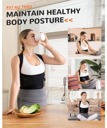 Upgrade Posture Corrector for Men & Women - Ergonomic Back Brace for Pain Relief & Lumbar Support | Adjustable & Breathable Design - Buy Online on GoSupps.com