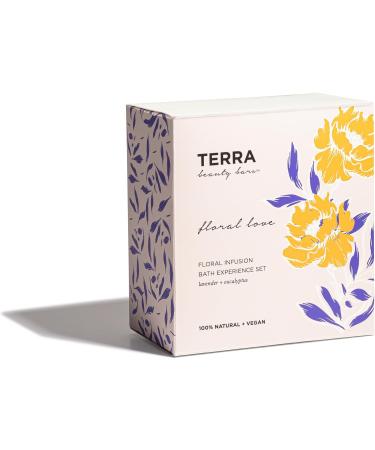 Terra Beauty Bars Floral Love Gift Set | Natural Body Oil & Bath Salt | Vegan Skincare - 2 Pieces - Buy Online on GoSupps.com