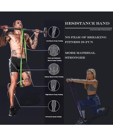 Buy Pull Up Assistance Bands | Multi-Level Resistance Fitness Bands Set for Full Body Training & Physical Therapy - Yellow Red Black & Purple - 4 Sets - Buy Online on GoSupps.com