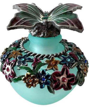 JFYSJ Fancy Empty Crystal Glass Perfume Bottle with Butterfly Stopper Rhinestones Bejewelled Refillable Glass Bottle Containers (40ml) - Buy Online on GoSupps.com