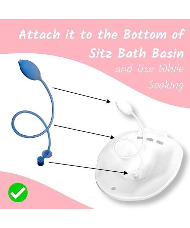 Sitz Bath Flusher Tube with Pump and Sprayer | Portable Bidet Flush Hose - Buy Online on GoSupps.com