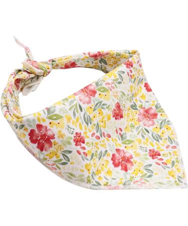 Lionet Paws Dog Bandana - Triangular Scarf for All Dog Sizes (Yellow Flower) - Stylish & Durable Headscarf for Pets - Buy Online on GoSupps.com