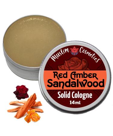 Red Amber Sandalwood Cologne/Rose Oud solid cologne/Halal cologne / 100% Natural // Made in Canada - Muslim Cosmetics - Red Amber Sandalwood 0.5oz / 14ml