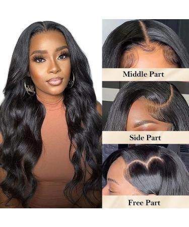 Fewosles Black Lace Front Wig for Women | Long Wavy 26 inch Synthetic Wig | 180% Density | Heat Resistant | Daily Party Wear - Buy Online on GoSupps.com