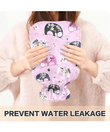Naanle Floral Sloths Hot Water Bottle - 1L Transparent for Warm & Cold Therapy | Ideal for Bed Hand & Feet Heat Pain Relief - Buy Online on GoSupps.com