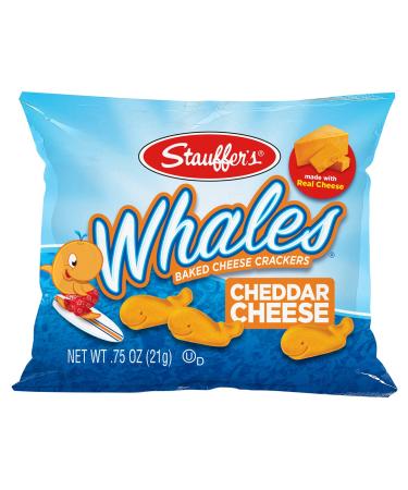 Stauffer's Baked Cheddar Whale Cheese Cracker Snack Packs, .75 Ounces each (Set of 20)