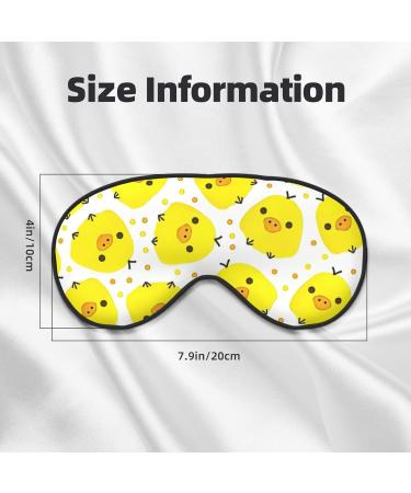 Yellow Chicken Print Sleep Eye Mask | Soft Eyeshade for Travel & Naps | Unisex Eye Cover - Buy Online on GoSupps.com