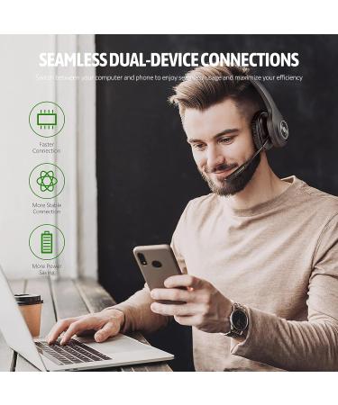 PrancyBt Trucker Bluetooth Headset - Wireless Headset with Microphone, Noise Cancelling, Mute Button - 55H Talk Time - for PC, Cell Phones, Computer - Ideal for Truck Drivers - Buy Online on GoSupps.com