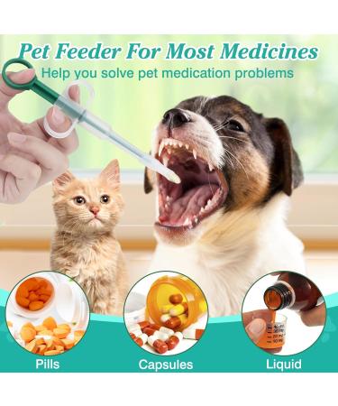 Silicone Cat Dog Pill Popper Set with 4 Tips & Cleaning Tools - Buy Online on GoSupps.com