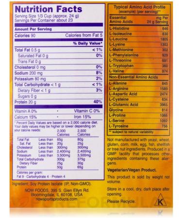 Soy Protein Isolate Powder 1.2 lbs (544g) - High-Quality Plant-Based Protein Supplement - Buy Online on GoSupps.com