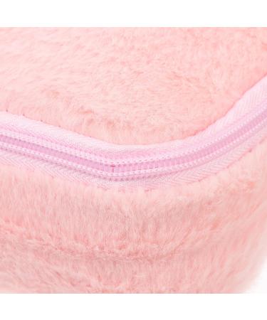 Healvian Plush Period Tampon Pouch & Makeup Bag - Pink Cartoon Coin Purse for Girls & Women - Buy Online on GoSupps.com