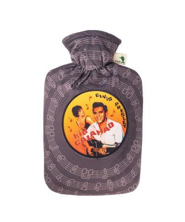 Hugo Frosch hot water bottle with classic 1.8 l velour cover "Movie" Elvis Presley