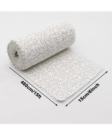 Plaster Cloth Bandages - 3 Rolls White Gauze 6 Inch for Crafting & Belly Casting | International Shipping Available - Buy Online on GoSupps.com