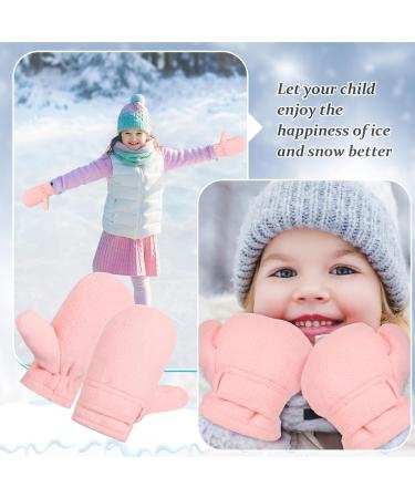 Kids Teen Winter Mittens, Soft Lined Warm Snow Ski Gloves - Pink - Buy Online on GoSupps.com
