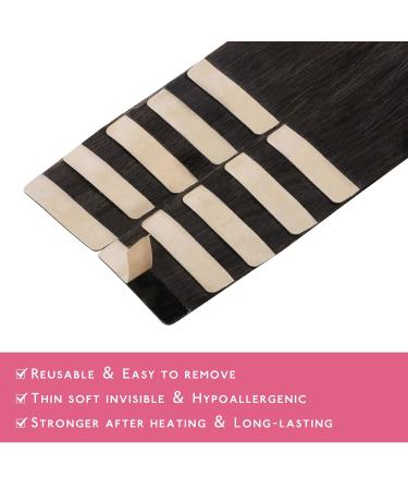 Real Hair Tape Extensions - Balayage Dark Brown to Chestnut Brown 10pcs 30g 55cm - Invisible Smooth Refills #2/6/2 - Buy Online on GoSupps.com