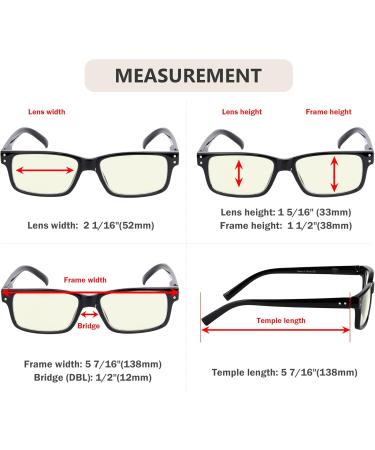 Buy Eyekeper: Black-Link Eye 1.25 Dual Strength Computer Glasses - Blue Light Filter for Optimal Eye Protection - Buy Online on GoSupps.com