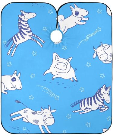 Shop Waterproof Barber Cape - Cute Animal Cow & Pig Cheetah Haircut Bib for Men & Unisex | International Shipping - Buy Online on GoSupps.com